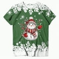 thumbnail image 5 of UngA Womens Christmas Shirts Merry Christmas T-Shirt Xmas Tree Casual Short Sleeve Tee Tops Christmas T Shirts for Women Green,L, 5 of 6