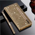 thumbnail image 2 of Case for FOXDOCK Samsung Galaxy A13 5G/4G Glitter Zipper Wallet Case with Short Hand Strap, 2 of 4