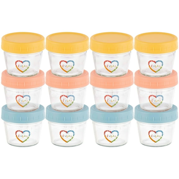 EVLA’s 12-Pack of 4 Oz Glass Baby Food Containers