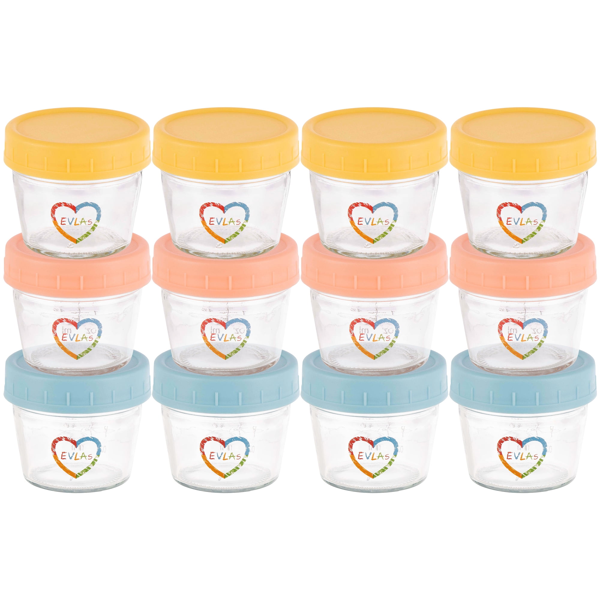 EVLA’s 12-Pack of 4 Oz Glass Baby Food Containers
