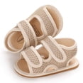 thumbnail image 3 of SOFMUO Baby Girls Boys Sandals Premium Soft Anti-Slip Rubber Sole Breathable Infant Summer Outdoor Water Shoes Toddler First Walkers(0-6 Months,Khaki), 3 of 6