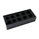 thumbnail image 4 of Jarrón de flores rectangular de acrílico negro largo para oficina y sala de estar 25x10x6.5cm 10 Agujero, 4 of 9