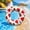 Red, variant on PLPPYFS Summer Fruit Print Inflatable Swim Ring, Extra Thick Anti-Roll PVC Pool Float, Lemon Watermelon Cute Pattern Floating Tube for Adults, Beach Pool Party Photo Prop, 2 Fresh Fruit Designs