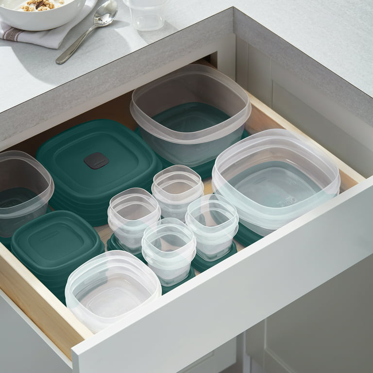 Rubbermaid Food Storage 38 Piece Set with Vent Easy Find Lids, Teal SPECIAL  ED.