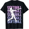 thumbnail image 2 of 100% Cotton Softball Girls Women Kids Youth Girl T-Shirt, 2 of 5