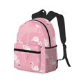 thumbnail image 2 of Easygdp Pink Flamingos and Flowers Casual Laptop Backpack, Large Capacity Schoolpack for School, Travel, Business, 2 of 8