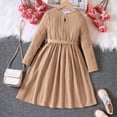 thumbnail image 6 of THJRPQJFD Teen Dresses Formal 4t Christmas Dress Toddler Girl Green Christmas Girls Christmas Dresses Size 10-12 Christmas Baby Outfit Girls Winter, Khaki 9-10 Years, 6 of 6
