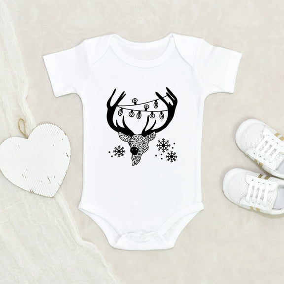 Newbabywishes - Cute Reindeer Snowflakes Baby Clothes for Boys and Girls - Christmas Baby Clothing