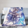 thumbnail image 2 of Super Soft Flannel Throw Kamisato Ayaka Genshin Impact Blanket 80"X60" For Bed, Sofa, Camping, Cold Cinema Or Travel,Gift For Your Family And Friend, 2 of 8