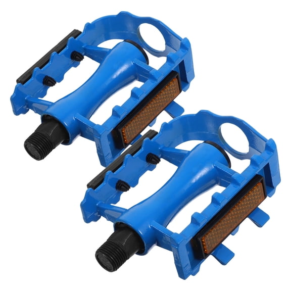 LOLIPPYY 1 Pair Pedals with Reflective Stripes and Anti- Spikes for Riding