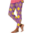 thumbnail image 7 of Feancey Todays Daily Sales Mardi Gras Women's High Waisted Leggings Novelty Mask Print Carnival Party Tights Stretchy Casual Tummy Control Holiday Workout Yoga Pants Multicolor M, 7 of 7