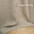thumbnail image 6 of DriftAway Khaki Linen Curtains 108 Inches Long for Living Room Thick Semi Sheer 2 Panels Farmhouse 3 Inch Rod Pocket Back Tab Boho Rustic Light Filtering Window Drapes for Bedroom Privacy Assured, 6 of 8