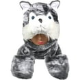thumbnail image 2 of Silver Fever Plush Soft Animal Beanie Hat with Built-in Earmuffs, Scarf, Gloves, 2 of 4