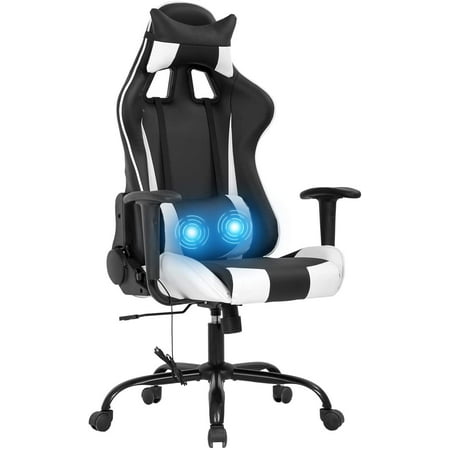 BestOffice Ergonomic & Adjustable Swivel Gaming Chair, White