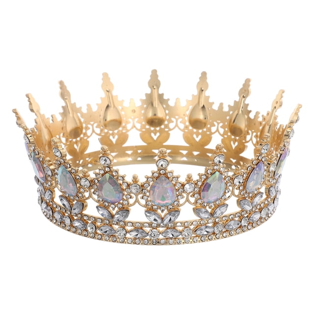 Corona de reina con diamantes de imitación: coronas y tiaras de boda para mujer, accesorios para el cabello para fiestas de disfraces, tiaras de novia de cristal para cumpleaños de princesa.