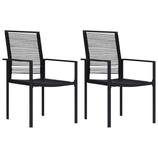 Sillas de Patio Casafoyer en Ratán PVC Negro 2 piezas