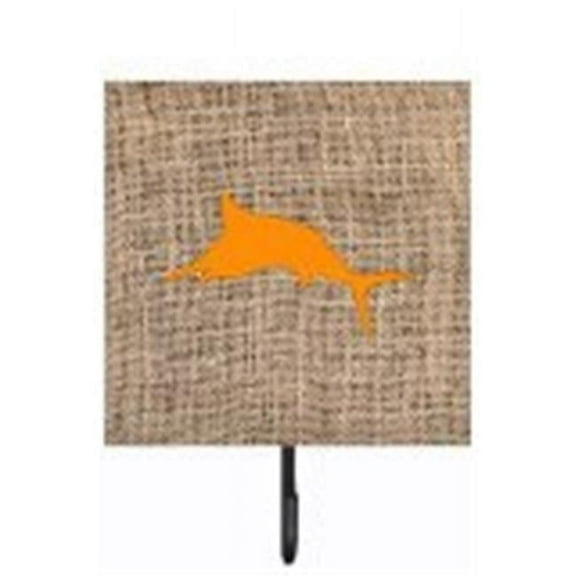 Carolines Treasures BB1026-BL-OR-SH4 Marlin Burlap Fish And Orange Leash Or Key Holder