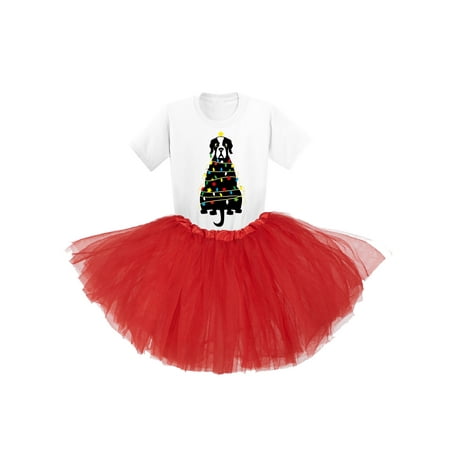 

Awkward Styles Ugly Christmas Tutu Skirt Set Dog Xmas Tree Girls Ballet Outfit