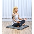 thumbnail image 2 of Leewadee Zabuton Seating Cushion – Square Floor Seat for Meditation Exercises, Light Yoga Mat Filled with Kapok, 28 x 28 inches, Black, 2 of 7