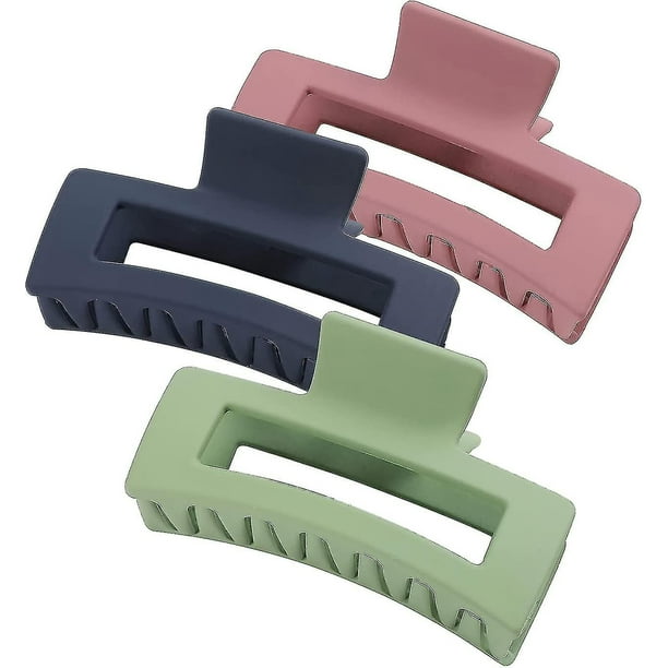 Hair Clips for Thick Hair,Hair Claw Clips Strong Hold Hair Clips for Women Thick Thin Hair(3pcs, Dark Blue+Green+Pink)