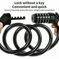 thumbnail image 6 of TALENO Waterproof Thick Steel Cable Bicycle Lock with 5-Digit Password - Portable and Antitheft for Motorcycles and Mountain Bikes, 6 of 6