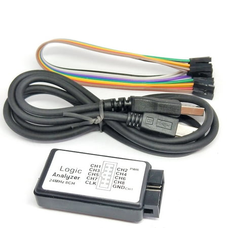 Usb Logic Analyzer 24m 8ch Microcontroller Arm Fpga Debug Tool 24mhz 16mhz 12mhz 8mhz 4mhz 2mhz Walmart Canada