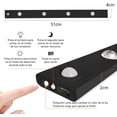 thumbnail image 2 of URPOW LED Luz de Armario con Sensor de Movimiento, Luces LED Ultrafinas Recargables por USB de 3 Colores Regulables Debajo del Armario, Luz Nocturna para Armario, Dormitorio, Escalera, 2 of 4