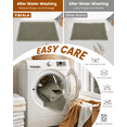 thumbnail image 2 of Waffle Bath Mat 24"x17", Extra Soft Absorbent Bathroom Rug, Non-Slip, Quick Dry, Machine Washable, Green, 2 of 6