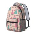 thumbnail image 2 of Princess and Dress Pink Pattern Backpack for School, Cute School Bag with Adjustable Shoulder Straps and Padded Back, 15.3"x11"x6.7", 2 of 5
