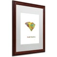 thumbnail image 2 of Trademark Fine Art "South Carolina State Map-1" Canvas Art by Marlene Watson, White Matte, Wood Frame, 2 of 2