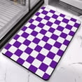 thumbnail image 5 of Luxury Checkered Bath Mat: Absorbent, Non-Slip Bathroom Rugs. Perfectly Machine Washable, Small Indoor Doormat for Shower, Sink & Tub, 20x32in, 5 of 5