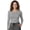 Light Grey, variant on Womens Under Scrub Slim Fit Long Sleeve T-Shirt Underscrub Comfort Tee, Large, Black