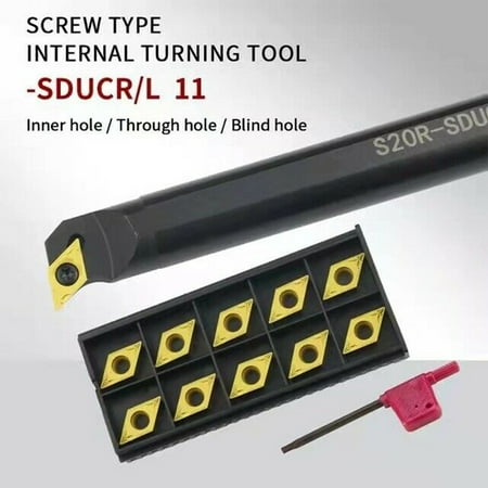 

GLFSIL 0R-SDUCR11 20X200mm lathe turning boring bar tool+ Insert DCMT11T304 DCMT32.51