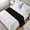 Black, variant on Sage Green Bed Runner, Satin Bed Throw Runner for Queen Size Beds, Brown Solid Color Simple Abstract Decorative Bedding Scarf for Bedroom Hotel Wedding Room Guestrooms 94"x20"