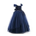 thumbnail image 4 of Kids Prom Ball Gown Girl Lace Tulle Flower Princess Party Dress, 4 of 4