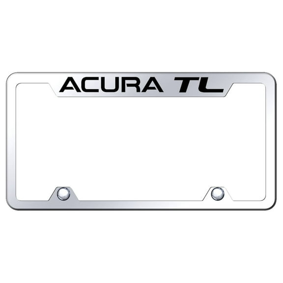 Acura TL Logo Stainless Steel Truck Cut-Out License Plate Frame (Chrome)