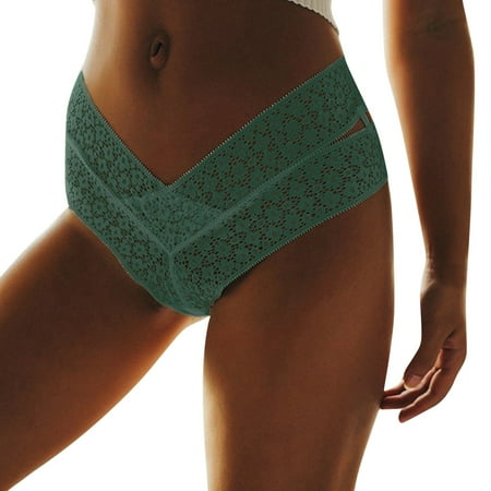 

Lingerie For Women Flower Embroidery Lace Transparent Underwear Thong Hollow Out Traceless Panties See Strough Seamless Briefs