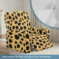 thumbnail image 4 of Psesaysky Yellow Cheetah Print Recliner Chair Covers Lazy Boy Recliner Covers with Pockets Stretch Couch Cover Slipcovers 4-Piece Furniture Protector for Dogs Cats, 4 of 7
