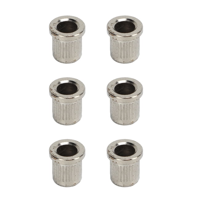 Electric 6Pcs Guitar String Ferrules Through Body Brass Recordative Edition for Electric Guitars