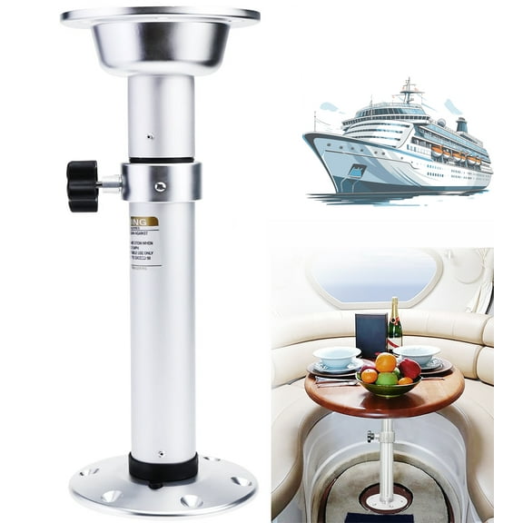 Boat Table Pedestal Adjustable, Aluminum Alloy Detachable RV Table Legs for RV