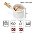 thumbnail image 2 of Enamel Milk Pot, 0.6 Quart Mini Butter Warmer Saucepan with Insulated Wooden Handle and Dual Pour Spout, Nonstick Small Soup Pot for Stove Top, Home, Kitchen, Cooking, Heating, Boiling, 18 Oz, 2 of 8