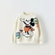 thumbnail image 1 of Ropa de Disney para niños y niñas, Tops de manga larga con estampado de Mickey y Minnie, sudadera informal de cuello redondo con dibujos animados, moda de otoño, 1 of 4