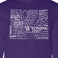 thumbnail image 4 of Inktastic Wyoming State Word Salad Long Sleeve T-Shirt, 4 of 5