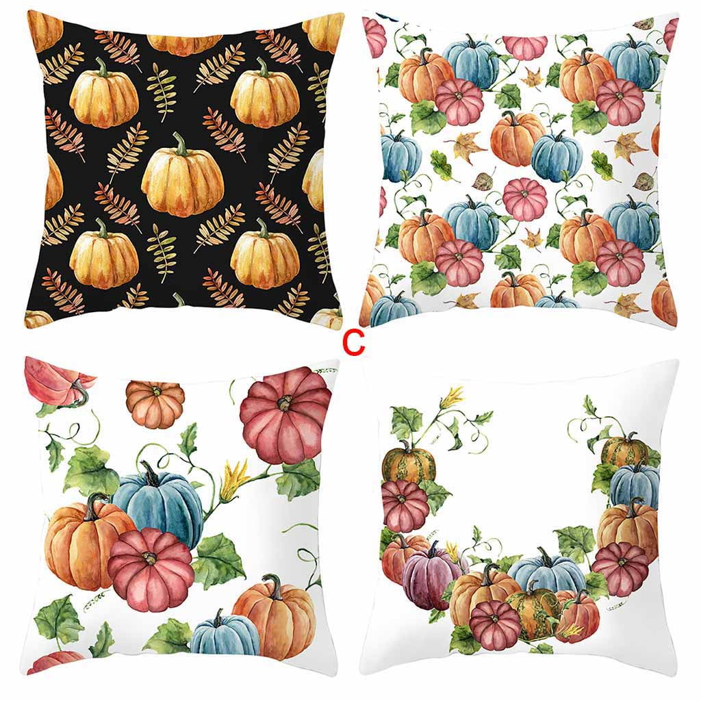 Details about   Halloween Decoration 4Pcs Linen Pillow Case Cover Throw Pillow Decorative Pillow