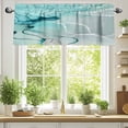 thumbnail image 2 of Marble Texture Valances for Windows, 42 x 12in, Turquoise Marble Tier Abstract Art Rod Pocket Kitchen Valance Curtain Light Filtering Window Treatments for Living Room Bedroom, 1 Panel, 2 of 7