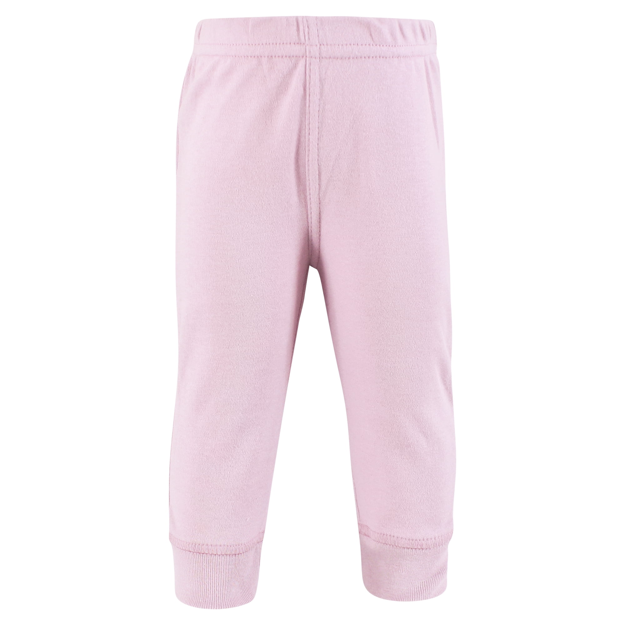 Hudson Baby Girls Cotton Pants and Leggings, Pink Purple Mint, 6-9 Months