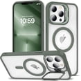thumbnail image 1 of KOMI Magnetic Case for iPhone 13 Pro Max Case with Camera Stand [Compatible with MagSafe] [Military Drop Tested] Shockproof Slim Clear iPhone 13 Pro Max Phone Case for Women Men Dark Green, 1 of 5