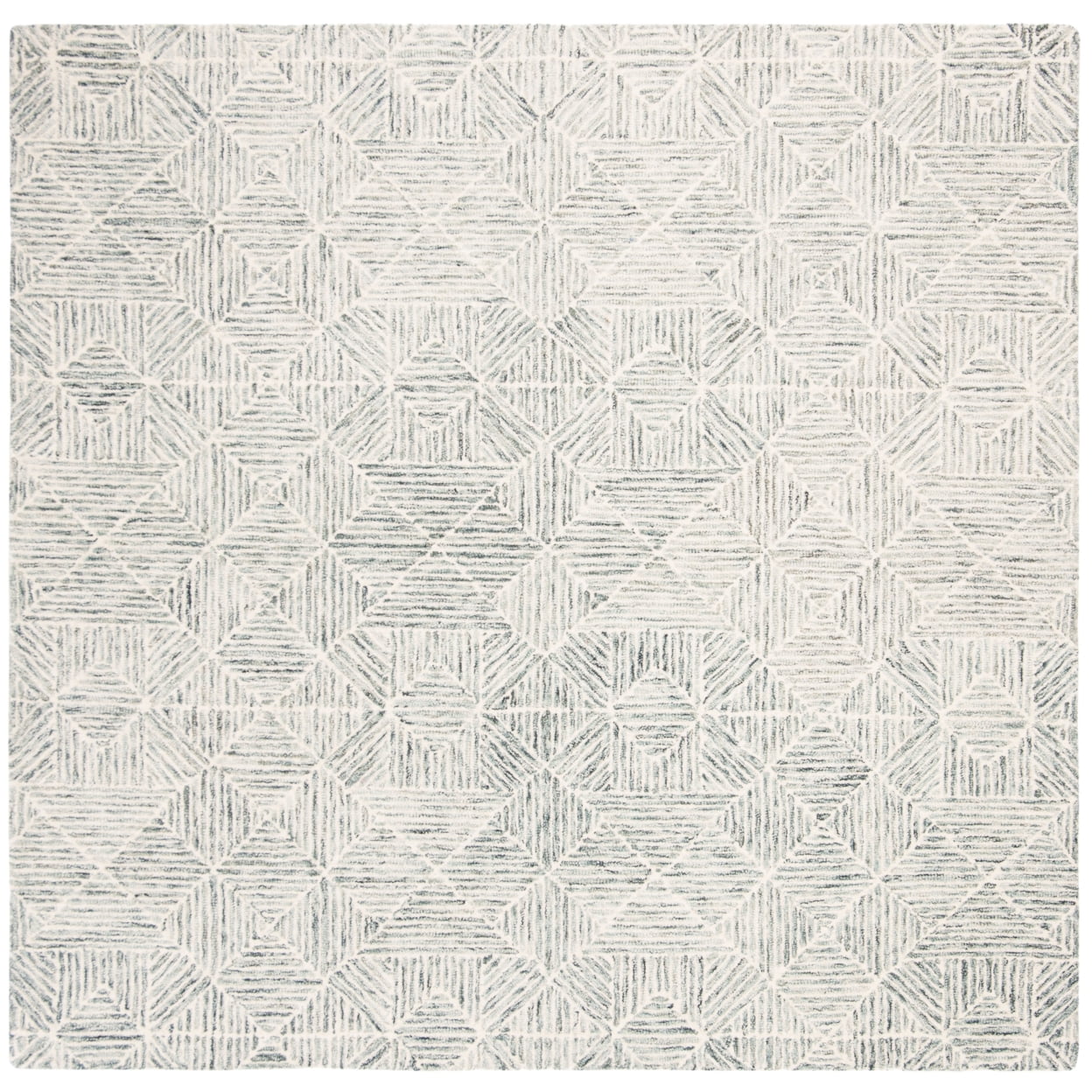 SAFAVIEH Abstract Brock Geometric Area Rug, Green/Ivory, 4' x 6'