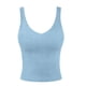thumbnail image 5 of Blusas de Verano de las Mujeres sin Mangas Sólido Cuello en V Suéter Casual Top, Blusas de las Mujeres Casual para el Uso Diario, 5 of 6