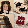 thumbnail image 4 of FurNest Velvet Bow Hair Clip Sweet Bow Small Hair Claw Clip Princess Girls Hai, 4 of 9